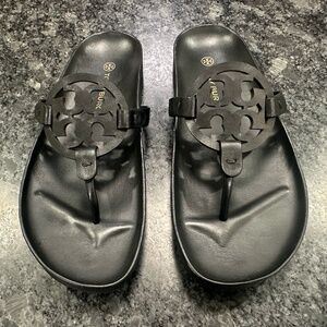 Tory Burch Miller Cloud Sandal - Black, Women size 10-1/2